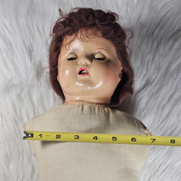 Vintage Composition Magic Skin Doll Head And Body Open Mouth Cry 15 in TLC - Picture 7 of 11